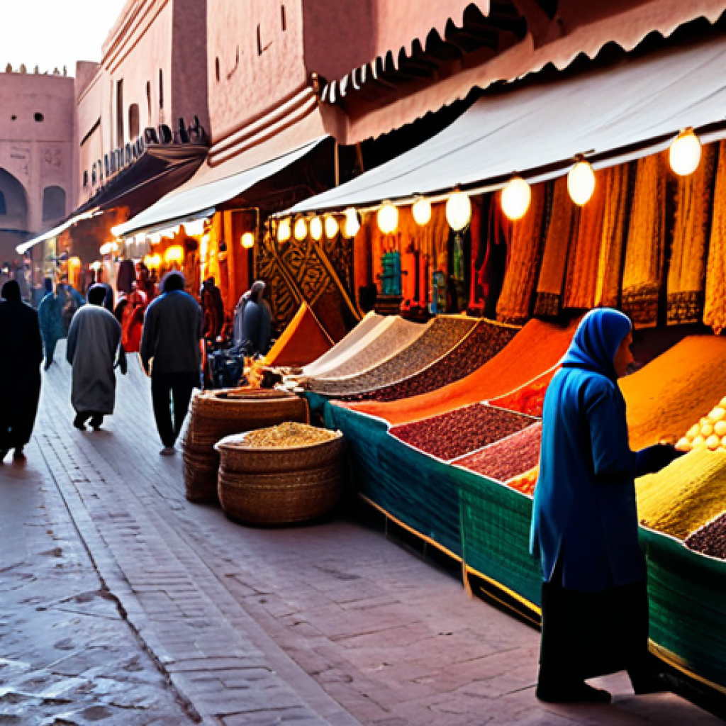 숏폼 콘텐츠 제작을 위한 브레인스토밍 기법 - **

"A bustling souk scene in Marrakech, Morocco, filled with vibrant textiles, spices, and handcraf...