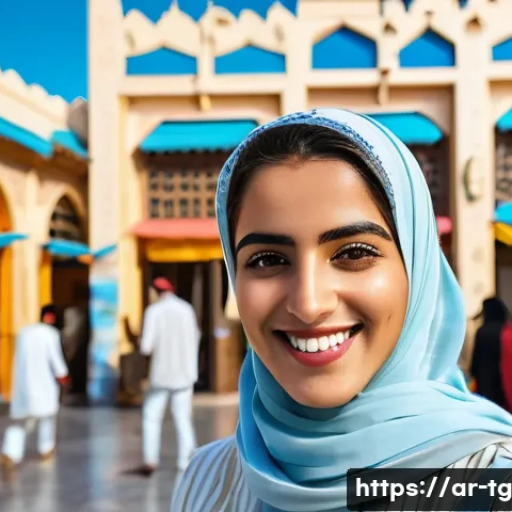 숏폼 콘텐츠에서의 브랜드 목소리 정의하기 - **Prompt:** A vibrant and engaging young Arab content creator, with a genuine, friendly smile, dress...