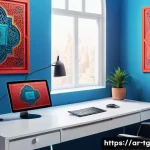 Home 20 숏폼 콘텐츠 제작을 위한 UX UI 원칙 - A visually captivating digital workspace scene designed for an Arabic-speaking creative professional...