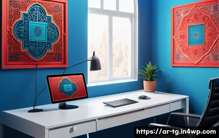 숏폼 콘텐츠 제작을 위한 UX UI 원칙 - A visually captivating digital workspace scene designed for an Arabic-speaking creative professional...